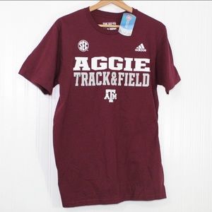 NWOT Texas A and M Track and Field Adidas Tee